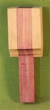 Rattle #1021 - Baby Rattle Blank - Cherry & Purpleheart  $7.49